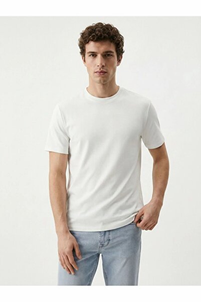 Loft Мъжка бяла тениска Lf 2042724 Off White M Tss LF2042724-Ofw