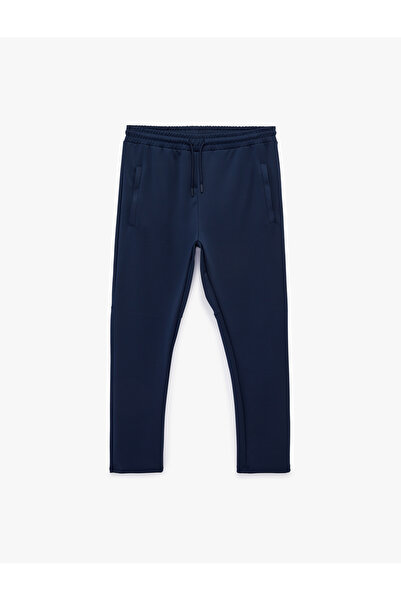 Koton Scuba Fabric Piping Waist Tie Pocketed Sports Sweatpants