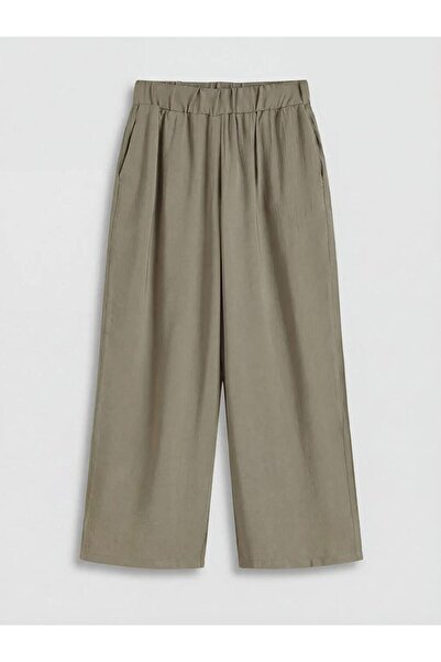 LC Waikiki Elastic Waist Textured Satin Women's Trousers (S6)