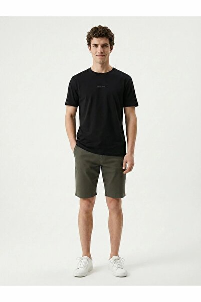 Loft Мъжка черна тениска Lf 2042271 Stone M Tss LF2042271-Blk