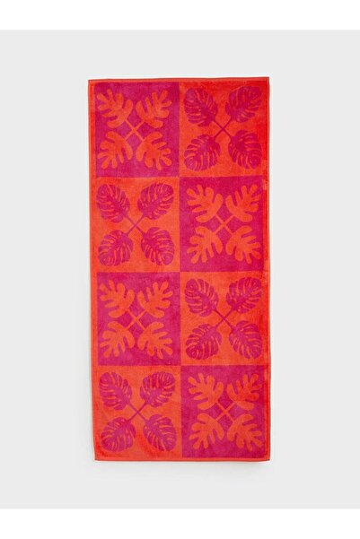 LC Waikiki Γυναικεία πετσέτα θαλάσσης με σχέδιο φύλλων 70x150 εκ. (S6)