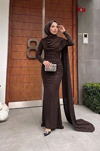 Asya Karen Karmen Sparkling Evening Dress with Cape