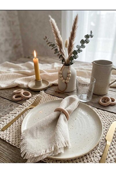ankadikis Set of 6 Wooden Bohemian Napkin Rings