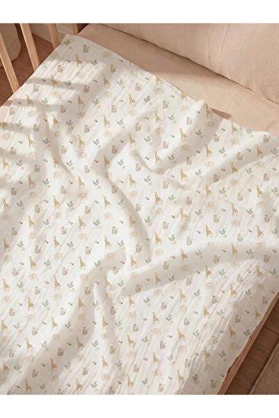 LC Waikiki بطانية موسلين منقوشة للأطفال الأولاد 90x100 سم (S6)