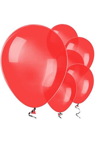 JOJO Balloons 100 Pieces Red Shiny Balloons - Decoration and Party Balloons