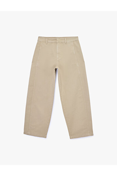 Koton Cotton Pocket Detailed Comfortable Fit Regular Leg Balloon Trousers