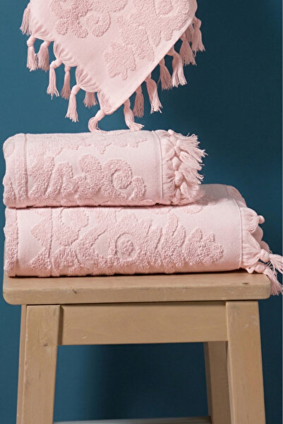 Bersay Tekstil 100% Cotton 2-Piece Luxurious, Jacquard, Dowry Bath Towel Set ...