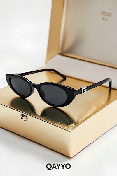 QAYYO Accessories Guc Slim Black Uv400 Protected Ultra Light Black Women's Su...