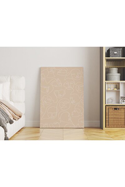 RUGSMODERN Kanvas Tablo Soft Yüz Silüetleri Temalı 97
