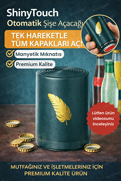 ShinyTouch فتاحة زجاجات أوتوماتيكية - جودة ممتازة (لجميع الزجاجات ذات الأغطية...