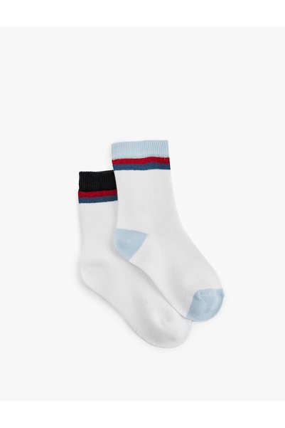 Koton Cotton Striped 2-Piece Sock Set