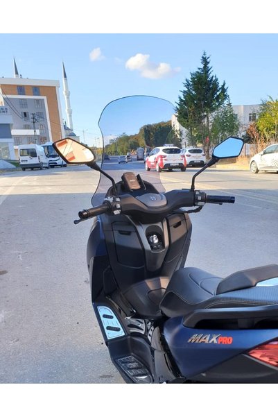 MOTOCAM Arora Max PRO 125 Ön Cam 2023-2026 Model 65cm Füme Renkli 4mm ORTA BOYLU
