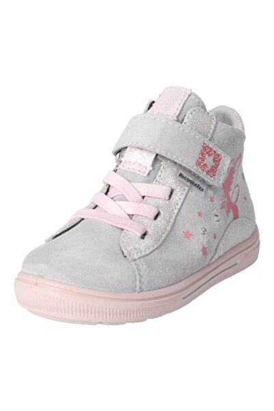 PEPINO by RICOSTA -حذاء TINKI الجلدي المريح للفتيات ذو الإضاءة الخافتة - رمادي