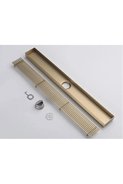 Herum Sifon de duș, montat în pardoseală, liniar, din oțel inoxidabil, set co...