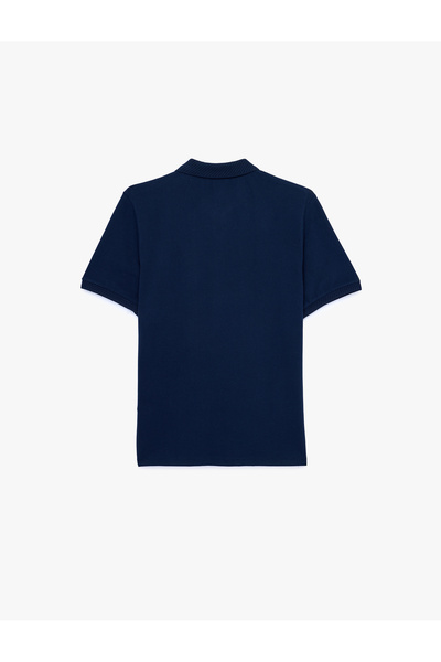Koton Pamuklu Kısa Kollu Pike Kumaş Düğmeli Polo Yaka Slim Fit Tişört