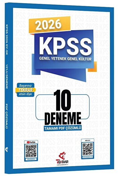 Tekrar Akademi Yayınları Tekrar Akademi 2026 KPSS Genel Yetenek Genel Kültür ...
