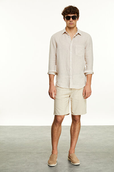 Mudo شورت مستقيم مخطط برباطات