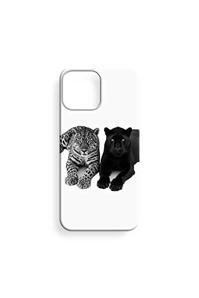 ARTEBA Global iPhone 13 Pro Max Beyaz Aslan Desenli Premium Lansman Telefon Kılıfı