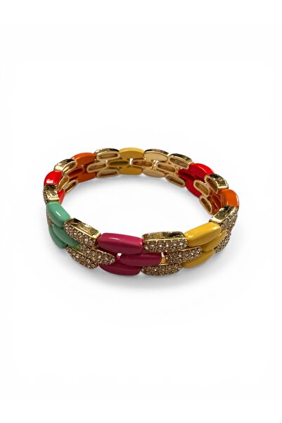 Bo Takı ve Aksesuar Vip Quality Bracelet with Colored Rubber