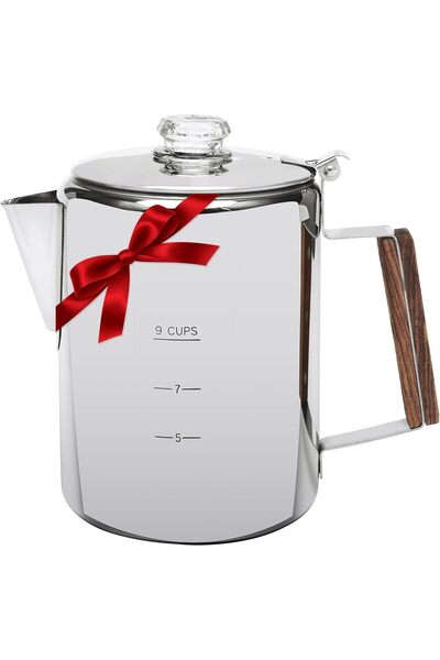 Arabest Camping Coffee Pot Stovetop Coffee Maker Percolator, Stainless Steel ...