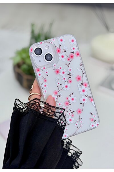 ARTEBA Global iPhone 15 Pro Transparent Floral Pattern Premium Launch Phone Case