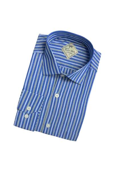 EREN STYLE Λινό Κλασικό Πουκάμισο 100% Βαμβακερό Μακρυμάνικο Αντιιδρωτικό