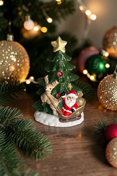 Paradise Work Yılbaşı Çam Ağacı Noel Baba Figürlü Dekoratif Biblo – Masa & Ra...