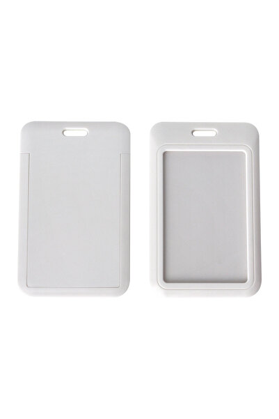 Arabest ID Badge Holder,with Clear Window White ID Card Holder Protector Pouc...