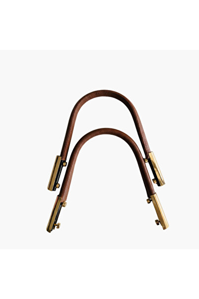 Hazen Home Metal Leather Covered Handle - Tan