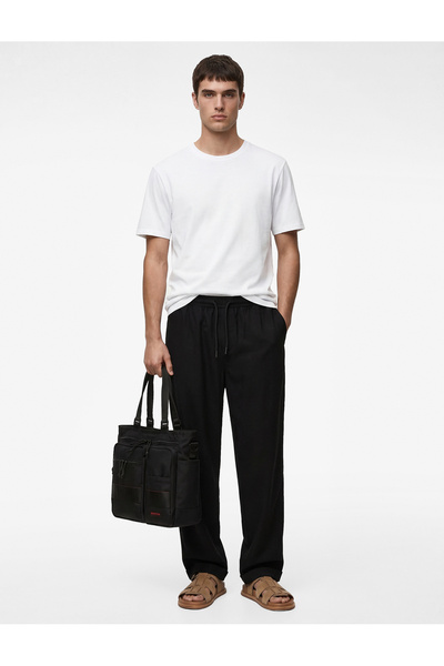 Koton Viscose Pocket Detail Double Leg Drawstring Waist Trousers