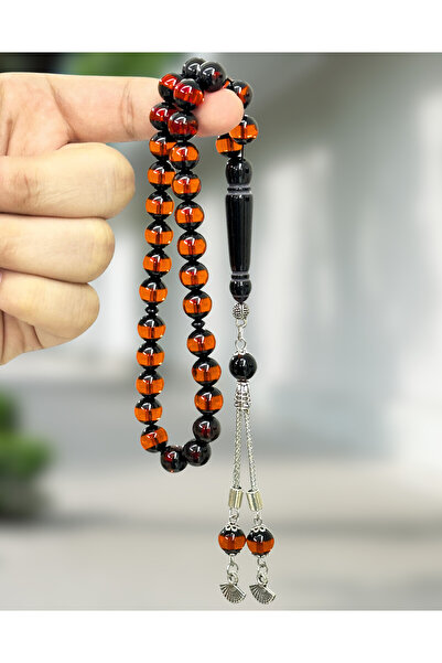 NAMAT Exclusive 33 count prayer beads made from amber dust used for dhikar, i...