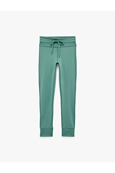 Koton High Waist Slim Fit Lace-Up Sports Leggings