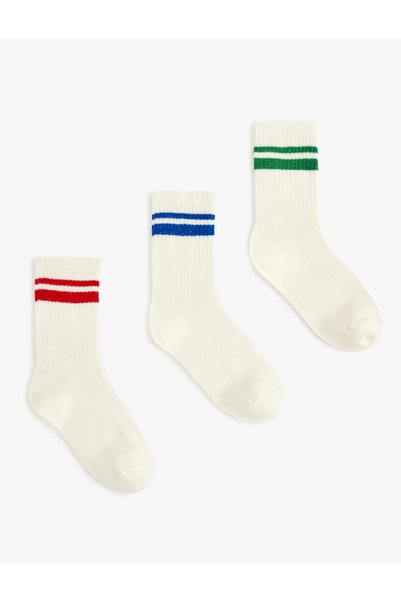 Koton Striped 3-Pack Socks