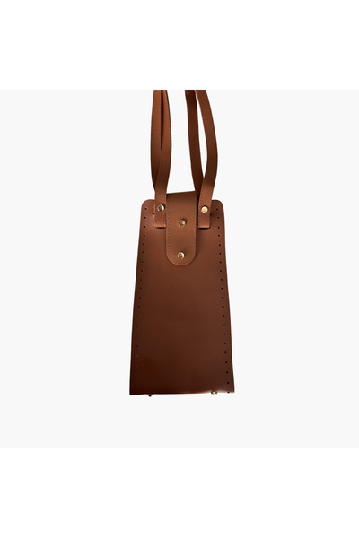 Hazen Home Gold Buckle Medium Bellows Faux Leather Bag Set