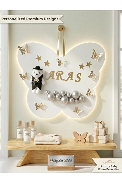 GOLDCENTER Led Butterfly Baby Door Ornament with Bubble Teddy Bear - Hospital...