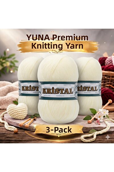 Ören Bayan خيط حياكة كريستال 3 قطع متعدد الاستخدامات 005 كريمي