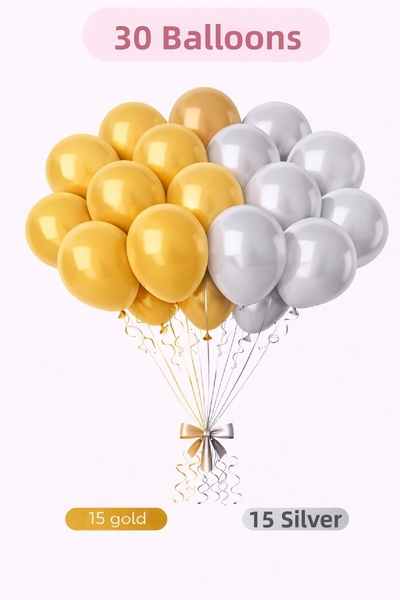 BKMC PARTY 👉   "30 Pieces Mixed Color Balloon Set" |   Premium Party, Birthd...