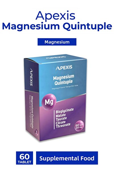 Apexis Magnesium Quintuple 200 Mg Capsules 60 Pieces