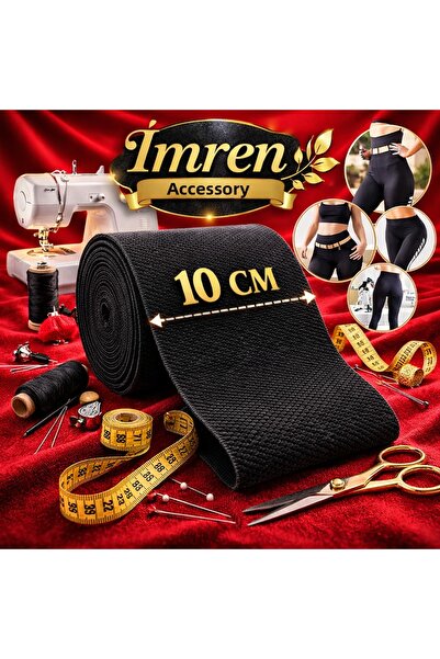İMREN AKSESUAR Sert Petek țesut Negru 10 cm Elastic rezistent pentru picioare...
