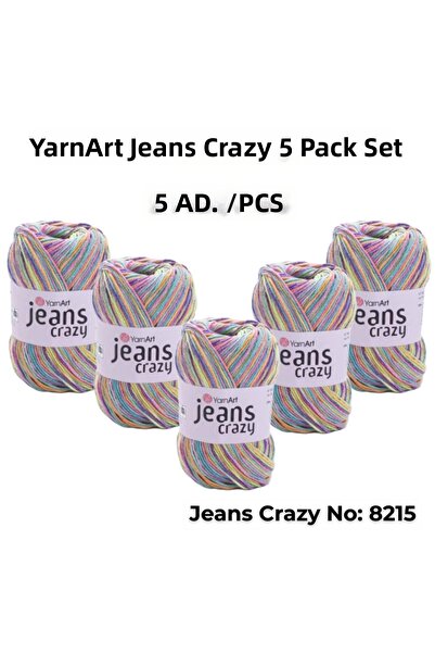 Yarnart Ață de tricotat Yarn Art Jeans Crazy Örgü Ipi 8215 Punch Ipi, pachet ...