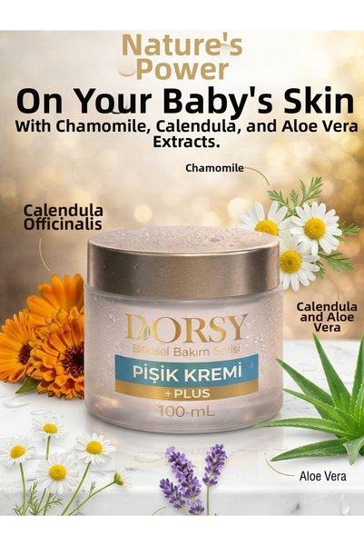 DORSY Special Formula Calendula and St. John's Wort Supplemented Powder Scented Diaper Rash Cream 100 ml