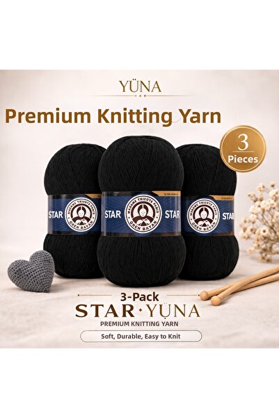 Ören Bayan Star 3-Piece Medium Thick Sweater Cardigan Scarf Baby Knitting Yar...