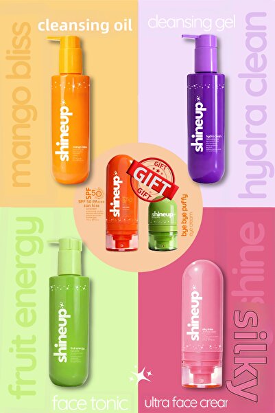 shineup مانجو بليس، هيدرا كلين، فروت إنيرجي، سيلكي شاين، ألانا صن كيس، وبي با...