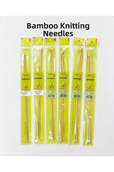 DUCK HOBY 4 mm Bamboo Knitting Needle - Knitting Needle - 1 Pair - 35 cm