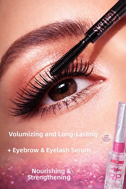 ASG Eyebrow and Lash Care Set Ultra Black Volume-Enhancing Mascara + Eyebrow ...