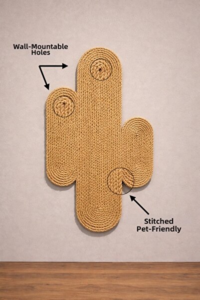 Naspar سجادة خدش للقطط مصنوعة من خيوط الجوت العضوية بنسبة 100%، طبيعية وغير ق...