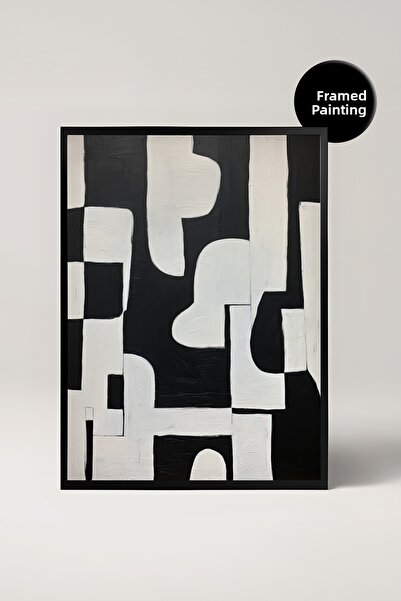 House Gorgeous Framed Abstract Decorative Painting, Living Room Wall Decor, T...