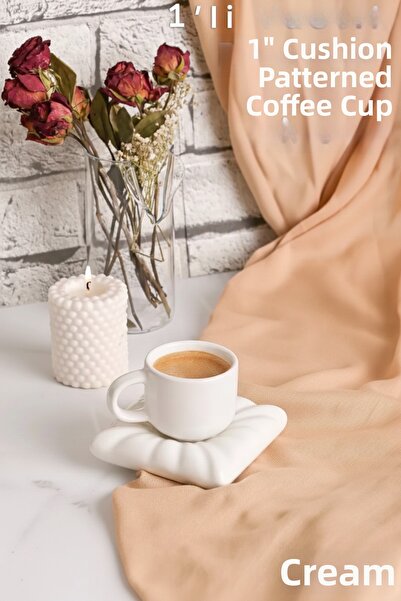 ARVALE طقم وسادة مونا 1 قطعة موديل فنجان قهوة 90 مل لون أبيض |   فنجان قهوة ت...