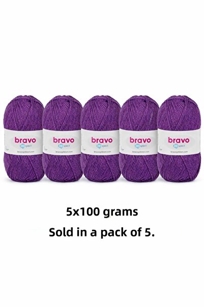 Bravo Respect 60 Purple 100Gr 230Mt Knitting Yarn