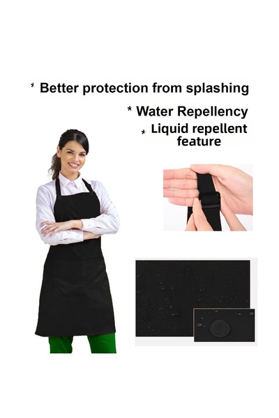 Lessa Home Adjustable Strap Duck Fabric Chef Apron Waiter Cafe Cook Barista U...